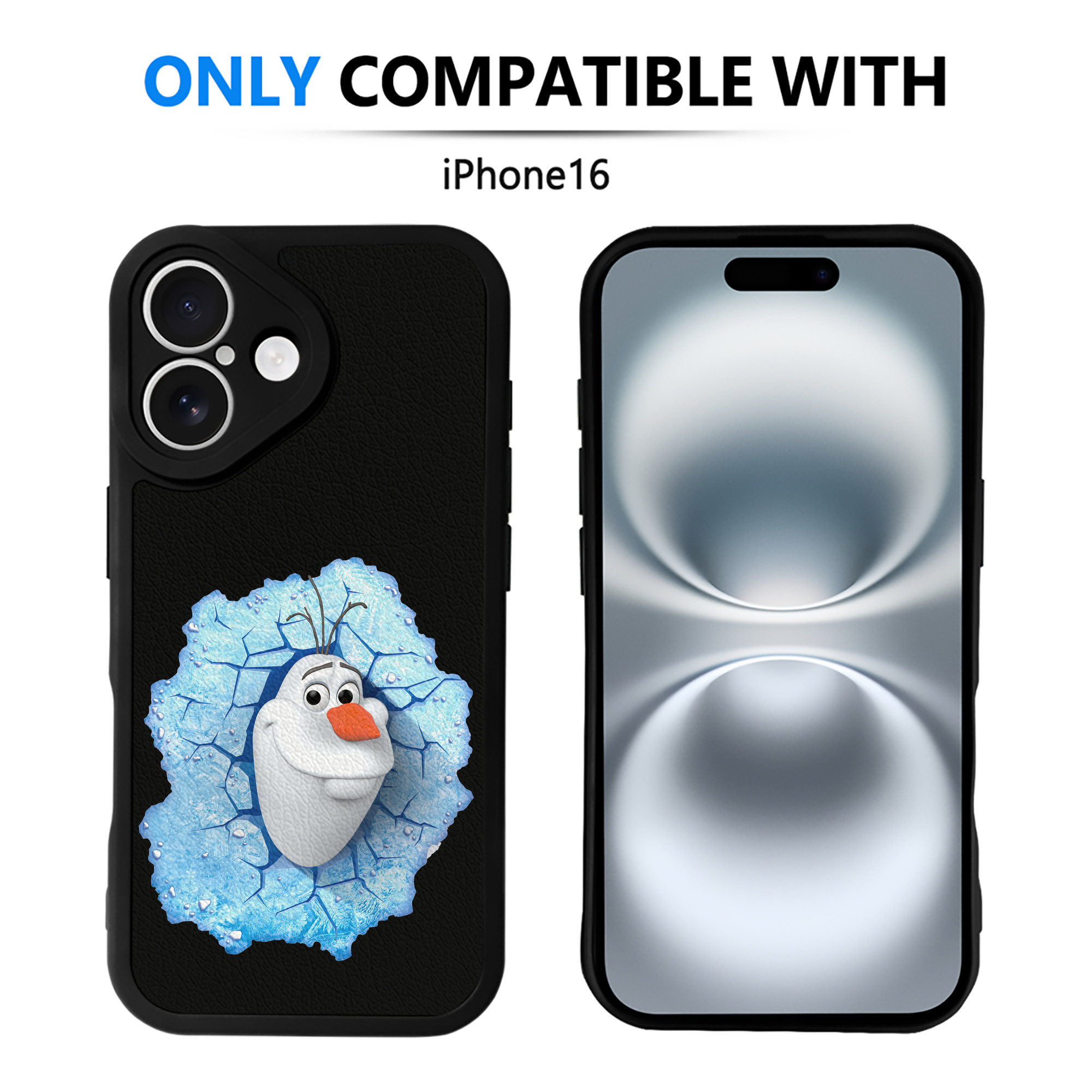 （画像用） アナと雪の女王 アンナ エルサ Frozen Anna Elsa 【iPhone 16シリーズ対応】シリコンスマホケース（レザー調） 材質：シリコン